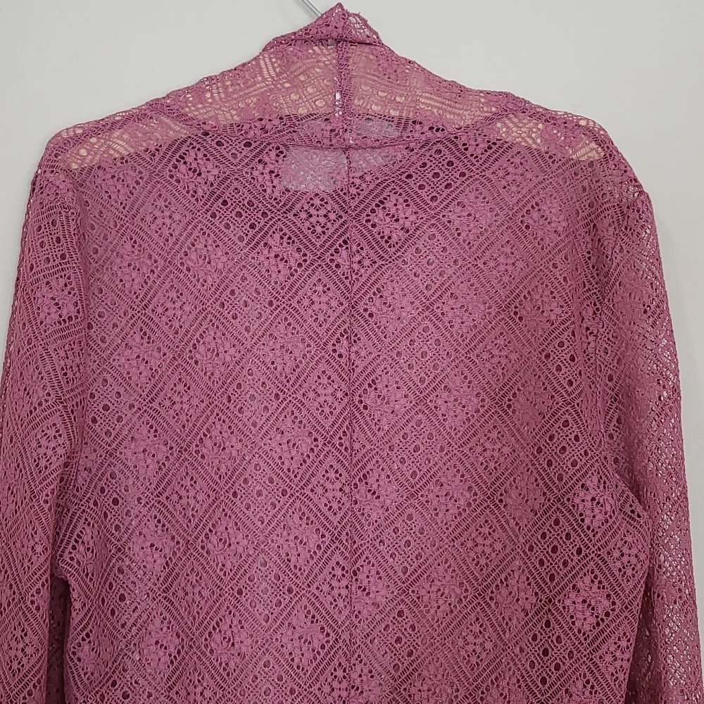 Free People Sweet Memories Lace Turtle Neck Top Rose - Picture 6 of 9